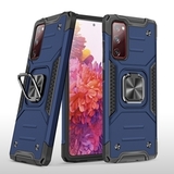 Противоударный чехол Strong Armour Case с кольцом для Samsung Galaxy S20 FE (Синий)