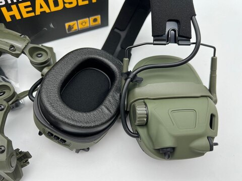6TH GEN TACTICAL HEADSET тактическая гарнитура, звукосниматель и шумоподавление, активные.