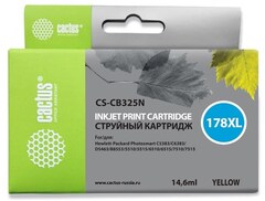 Картридж струйный Cactus CS-CB325N(CS-CB325) №178XL желтый (14.6мл) для HP PS B8553, C5383, C6383, D5463