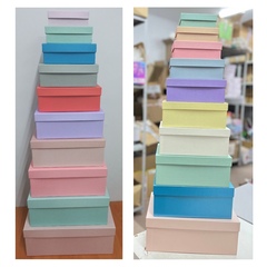 Коробка одиночная, Прямоугольник, МИКС Пастельный, 27,5*18*11,5 см (цвет уточните у менеджеров)