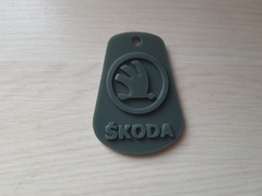 Силиконовый молд  Логотип  Skoda. Брелок