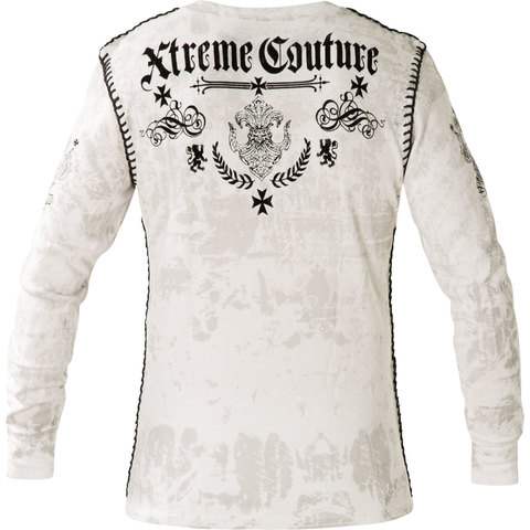 Xtreme Couture | Пуловер мужской Keep Out White Thermal X1786I от Affliction спина