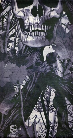 Картинка бандана-труба Skully Wear Tube skull camo Mossy oak grey - 2