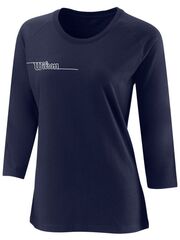 Женская теннисная футболка Wilson Team II 3/4 Sleeve Tch Tee W - team navy