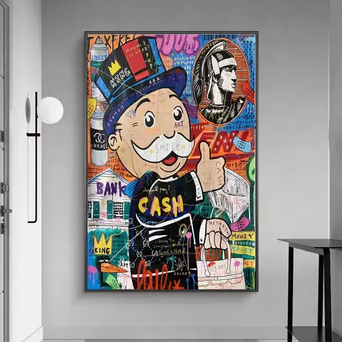 Постер Арт Монополия Богатый дядя Пеннибэгс Утиные истории Скрудж Макдак