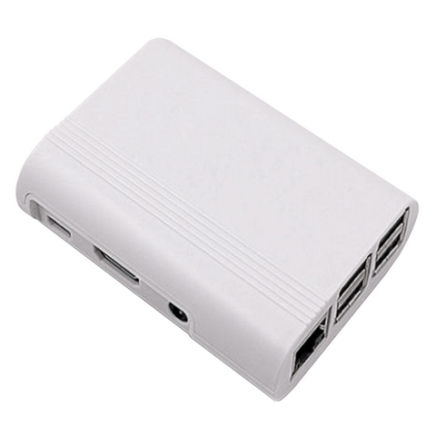 RA075 Корпус ACD White ABS Plastic Injection Molding case with Stripe for Raspberry Pi 3 B (белого цвета, овальный на винтах) (RASP1796) (494149)