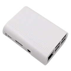 RA075 Корпус ACD White ABS Plastic Injection Molding case with Stripe for Raspberry Pi 3 B (белого цвета, овальный на винтах) (RASP1796) (494149)