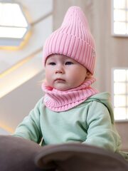 Шапка вязаная Soft (розовая)