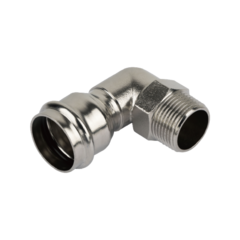 Пресс-угольник из нержавеющей стали ДУ-22*3/4 с наружной резьбой TIM ZTI.553.002205