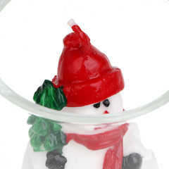 Свеча новогодняя в стеклянном стакане 5x6 см