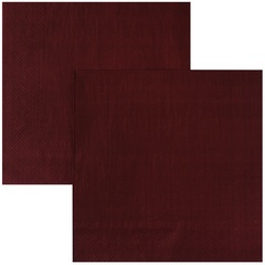 Салфетки однотонные, Бордовый, 33 см, 12 шт.