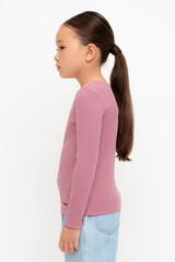 джемпер  для девочки  КР 302673/пепельная роза