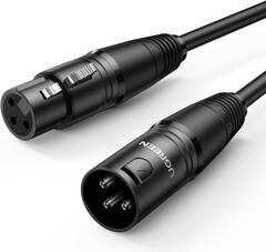 Кабель UGREEN AV130 (20708) XLR Cannon Male to Female Microphone Extension Audio Cable. Длина: 1м Цвет: черный