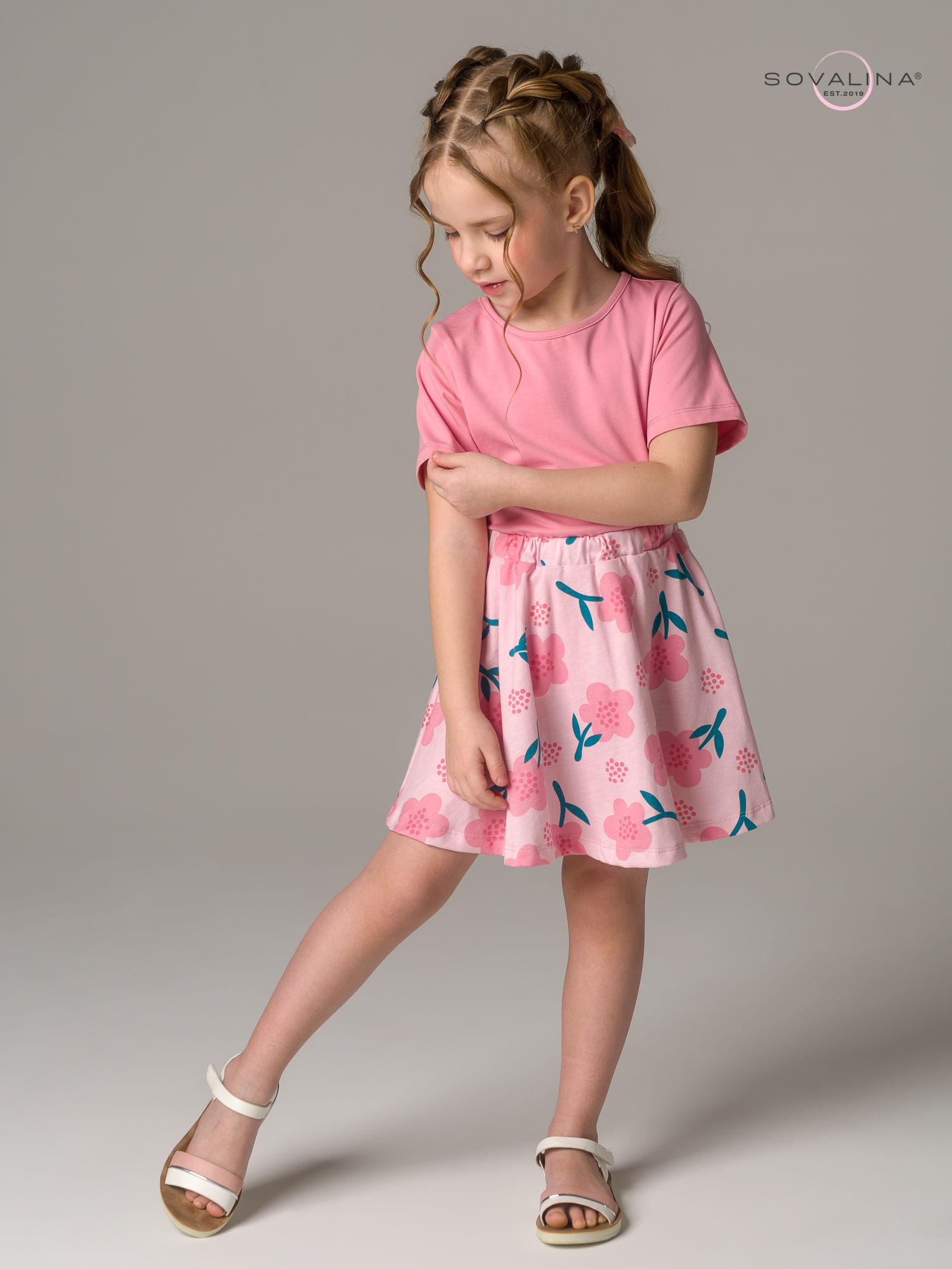 Костюм Мальвина SG роза-незабудки на пудре