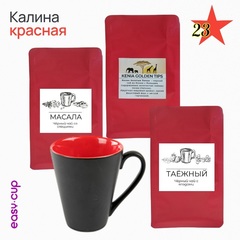 Подарочный набор чая на 23 февраля "Калина красная"