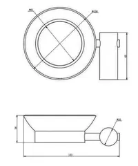 Мыльница стеклянная навесная HAIBA HB8402-7 черная