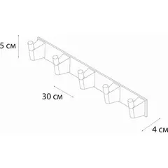 Планка 5 крючков Fixsen Trend Gold, FX-99005-5