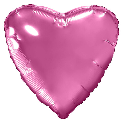 Шар сердце, розовый пион, 45 см