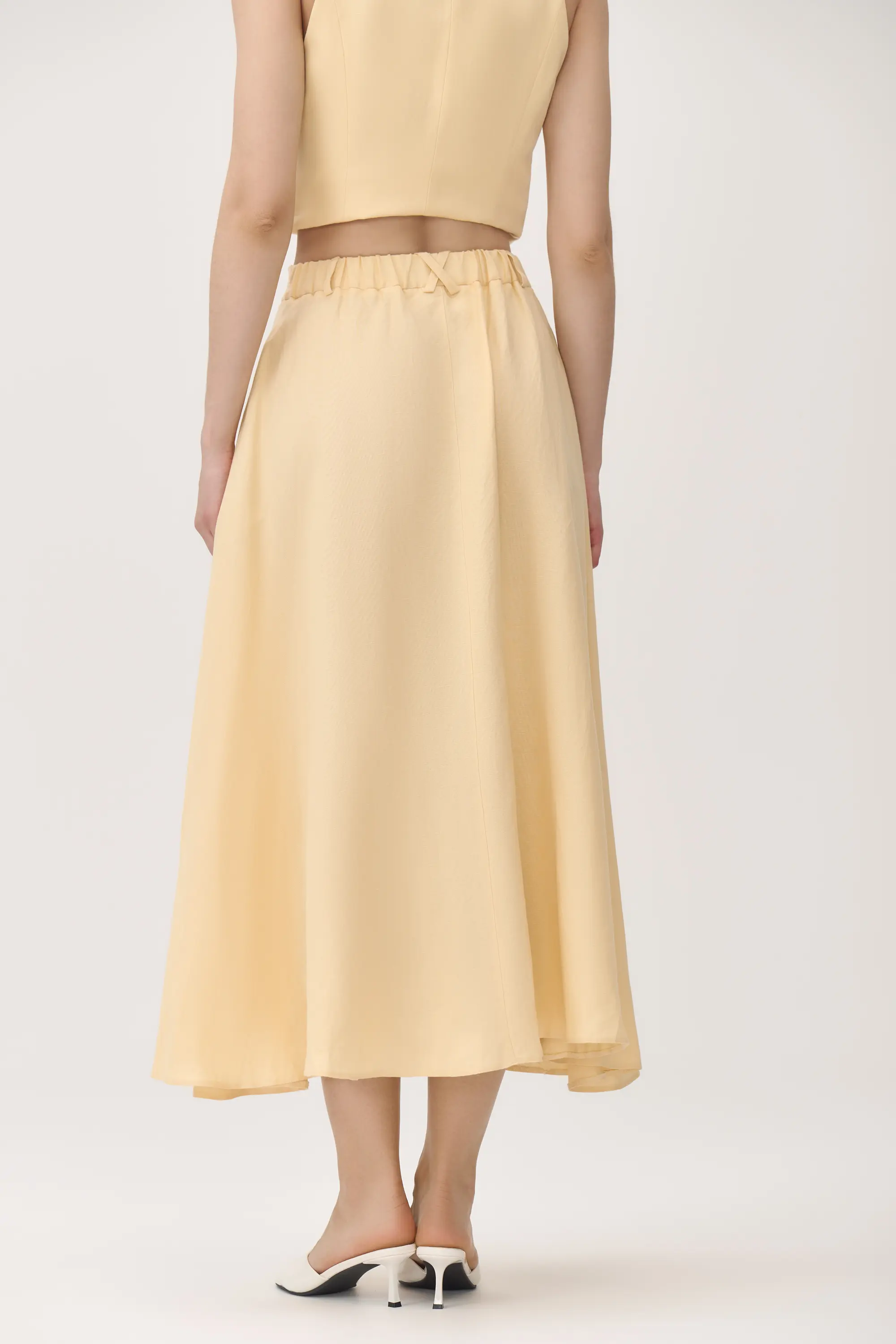 Льняная юбка А-силуэта