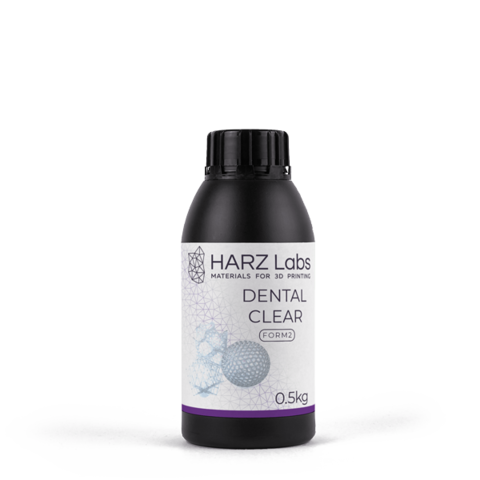 Фотополимер HARZ Labs Dental Clear Form2, прозрачный (0,5 кг)
