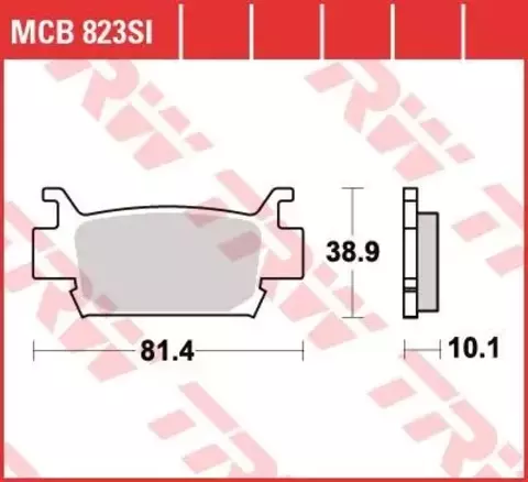 Колодки тормозные дисковые MCB823SI