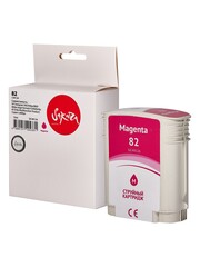 Струйный картридж Sakura C4912A (№82 Magenta) для HP Designjet 500/500+/500ps/500ps+/800series, водорастворимый тип чернил, пурпурный, 72 мл.