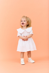 Комплект платье и блумеры из муслина (белый)