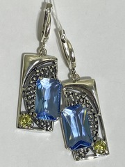 Алтея (серьги из серебра)