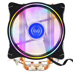 Кулер для CPU Mastero MC-120, 1х120мм, 800-1500rpm, 4-pin, Al+Cu, серебристый-черный-белый/FRGB, 38.5CFM, 22дБ, 4-PIPE(прямой контакт), TDP 140Вт, INTEL 1700/1200/115x/775, AMD AM5/AM4/AM3(+)/AM2(+)/FM2(+)/FM1 (MC120TW-PWM-RGB)