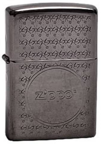 Зажигалка Zippo 150 Zippo in circle с покрытием Black Ice, латунь/сталь, чёрная, глянцевая, 36х12х56 мм (150 Zippo in circle) | Wenger-Victorinox.Ru