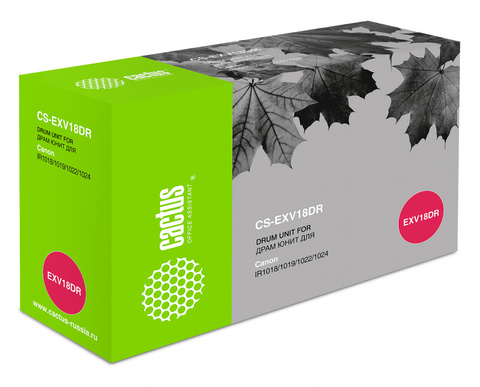 Фотобарабан (Drum-Unit) Cactus CS-EXV18DR черный для Canon IR 1022A, 1022f, 1024a, 1024f, 1024if, 1018, 1018j, 1020, 1019j, 1023, 1025 (26'900 стр.)