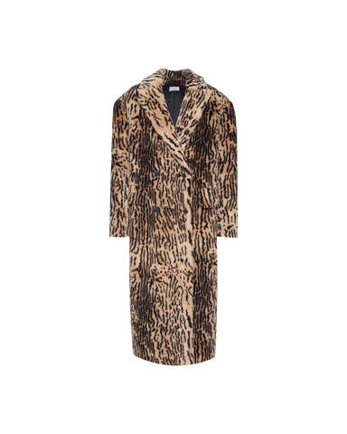 Шуба двубортная из шерсти Стелла Маккартни