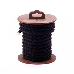 Хлопковая веревка для шибари, на катушке, черная, 5 м
