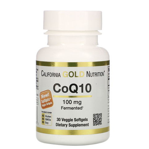 California Gold Nutrition, CoQ10, 100 мг, 30 растительных капсул