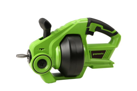 Аккумуляторный сантехнический трос Greenworks, G24DA, 3707307,24v, без АКБ и ЗУ