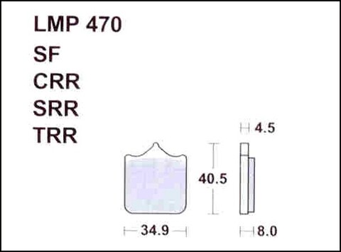 Колодки дискового тормоза AP Racing LMP470 CRR  (SBS 870DC / FDB2120 / FDB2215 / FA604)