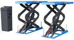 Ножничный подъемник короткий под пороги Заглубляемый в пол (380 В) KRW360SU blue Синий Kraftwell