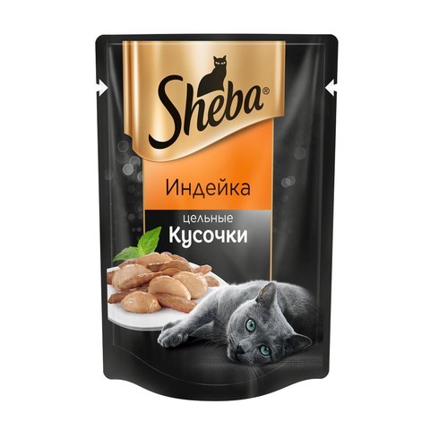 Sheba пауч взрослых кошек (индейка, кусочки) 80 г