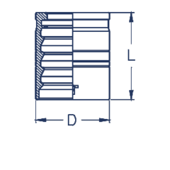 Муфта DN 16 1SN/2SN/2SC с зачисткой TIEFFE