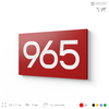 Номер на дверь 965, табличка на дверь для офиса, квартиры, кабинета, аудитории, склада, красная 120х70 мм, Айдентика Технолоджи