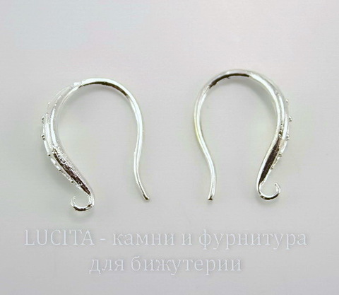 Швензы - крючки гладкие, 18 мм (цвет - серебро), пара
