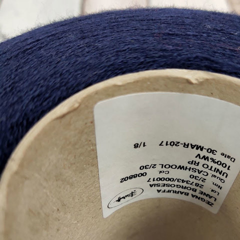 Меринос ZEGNA BARUFFA 2/30 CASHWOOL темно-синий