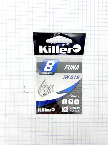 Крючок KILLER FUNA № 8 продажа от 10 шт.