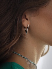 Серьги треугольники Base