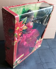 Барби Новогодняя Коллекция 2022 с Темными Волосами - ! КОРОБКА ПОВРЕЖДЕНА !