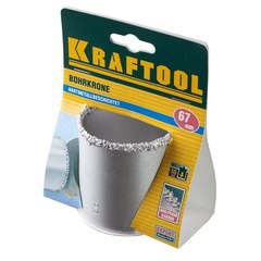 KRAFTOOL 67 мм, L 55 мм, карбид вольфрама, коронка кольцевая (33401-67)