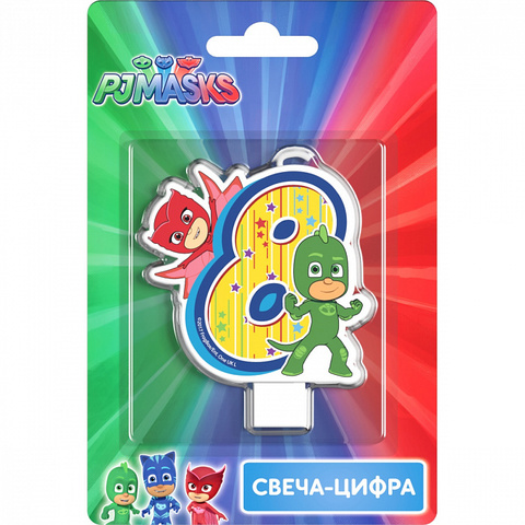 Свеча цифра №8_PJ Masks