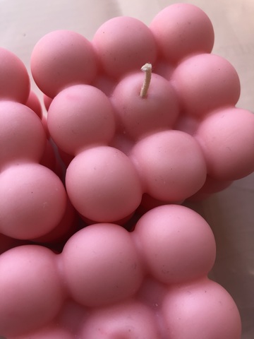 Свеча КУБ розовый 6х6