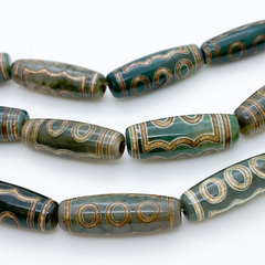 "Дзи" 5 Глаз, размер около 30*10 мм, цена за 1 шт