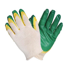 Перчатки трикотажные с 2-ым латексным обливом (Зелёные)